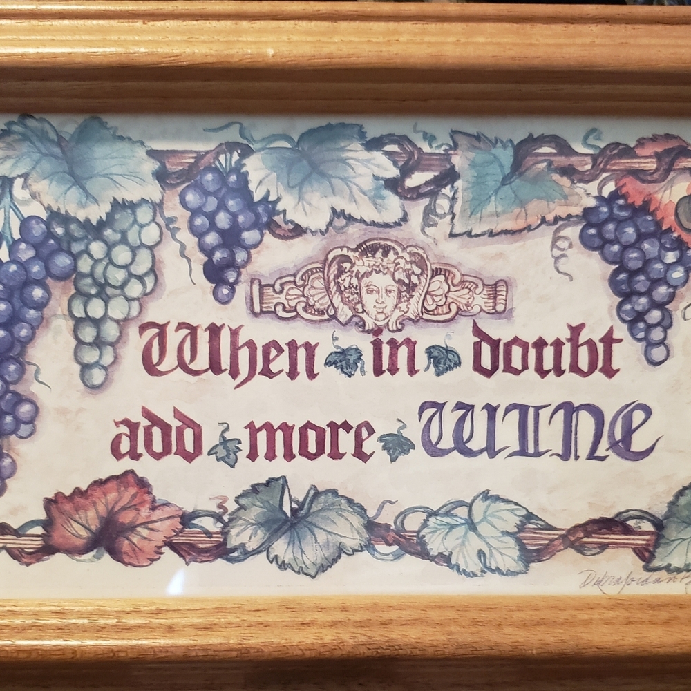 Vintage "More Wine" Sign